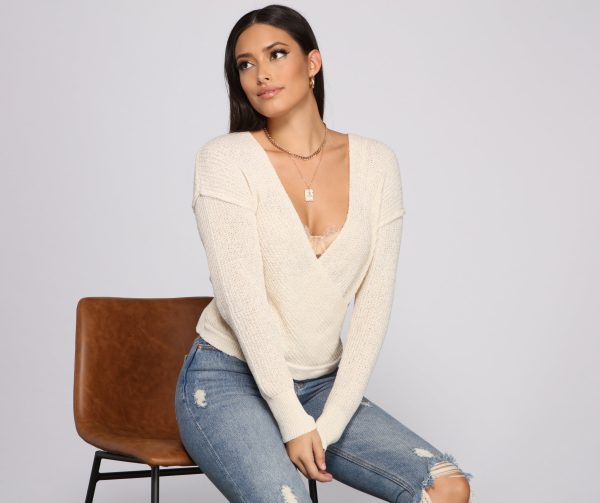 Wrapped In Basics Surplice Sweater - Image 5