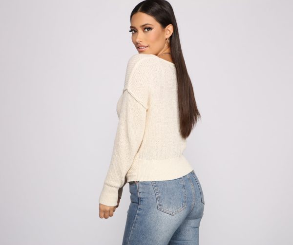 Wrapped In Basics Surplice Sweater - Image 6