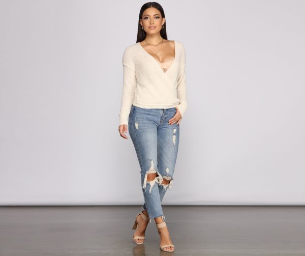 Wrapped In Basics Surplice Sweater - Image 8