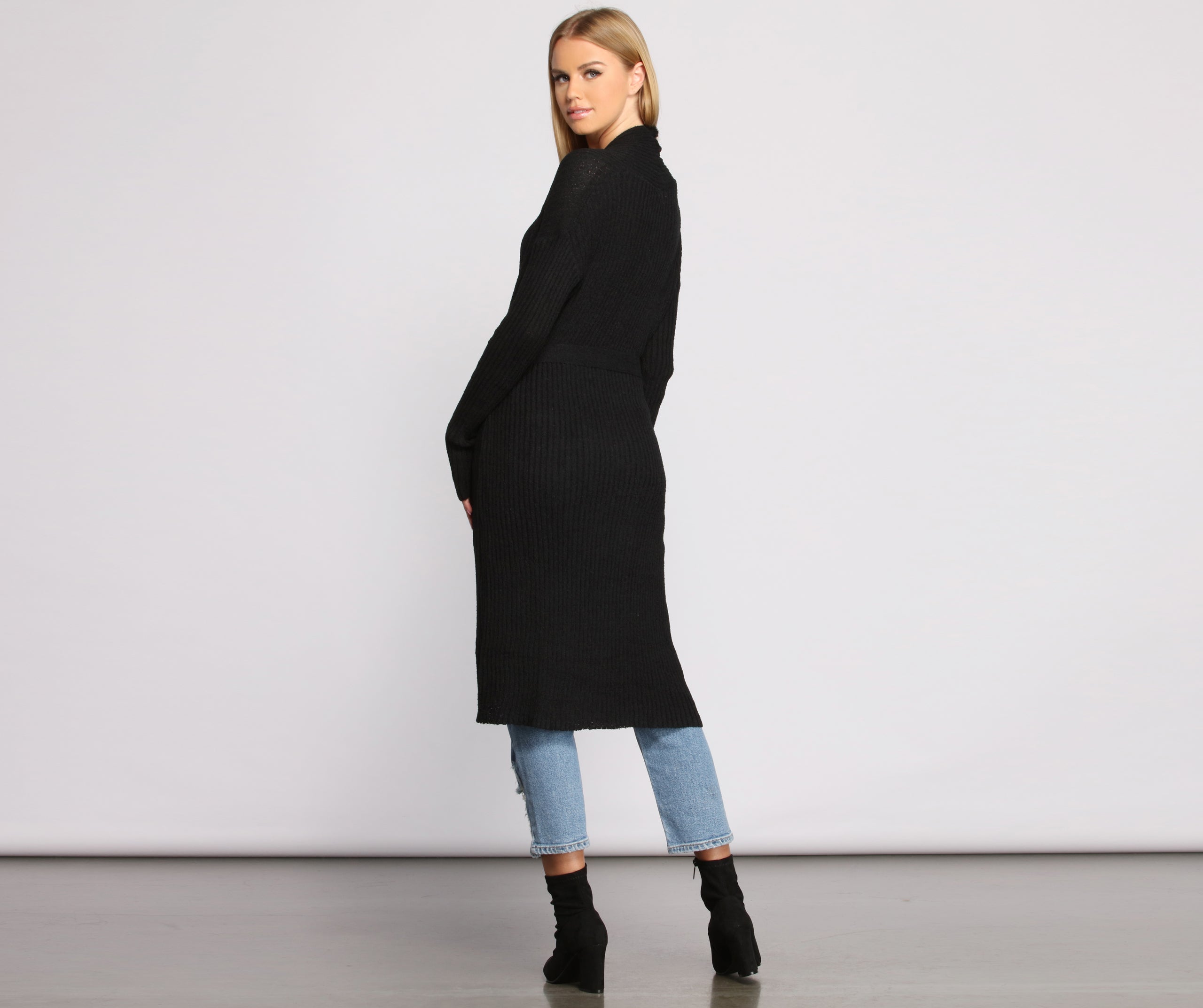 The Every Day Ribbed Tie Waist Cardigan - Image 7