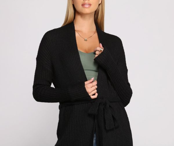 The Every Day Ribbed Tie Waist Cardigan - Image 8