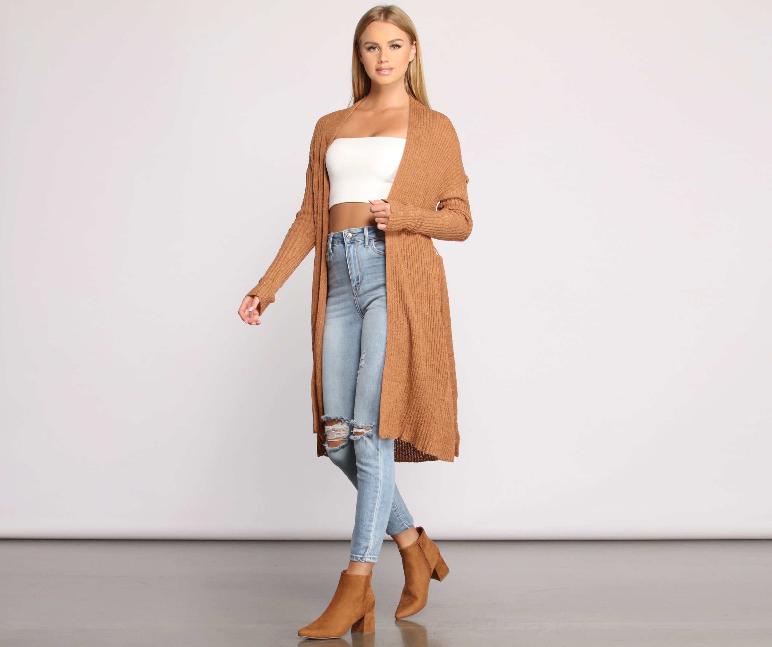 The Every Day Ribbed Tie Waist Cardigan - Image 10