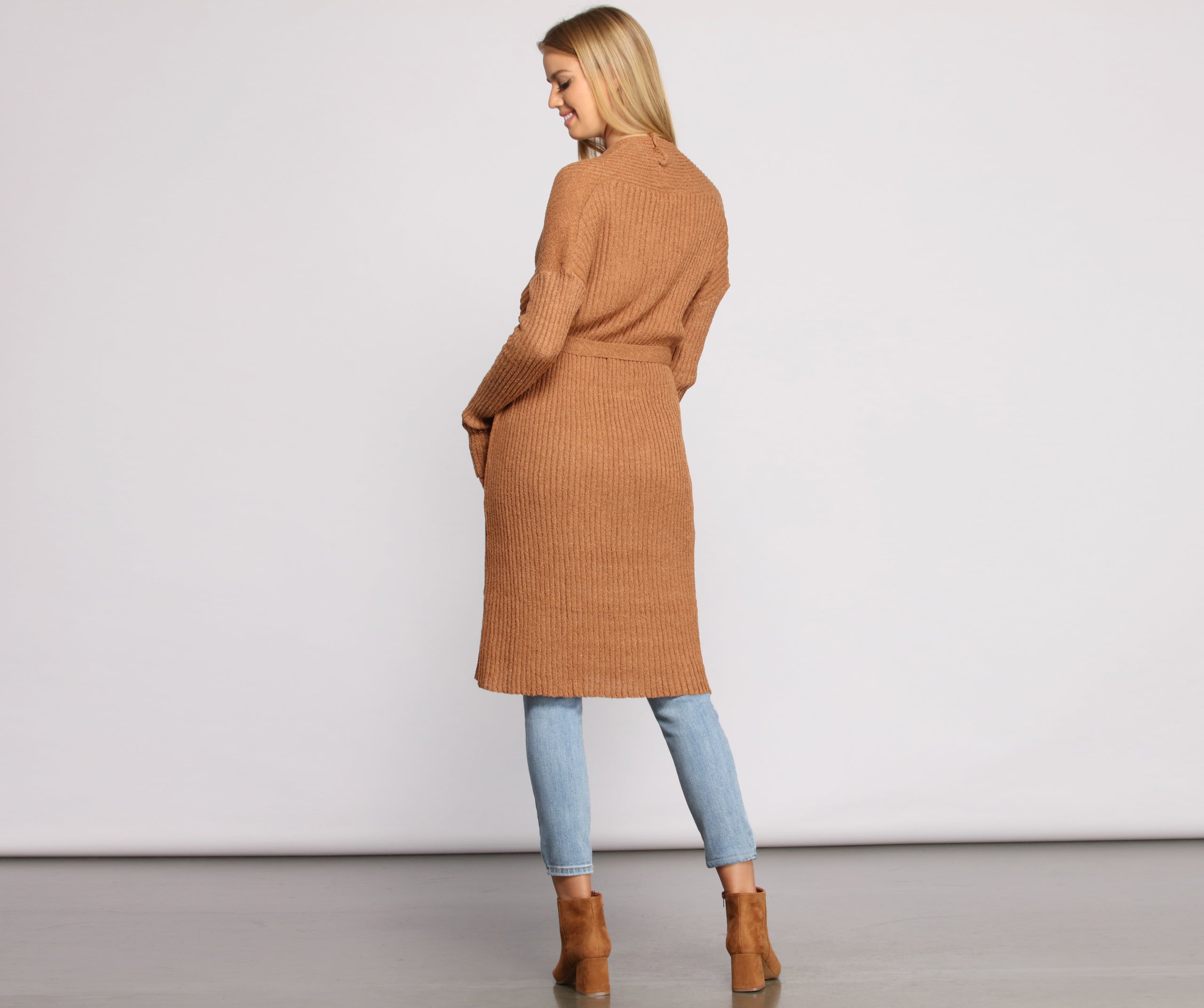 The Every Day Ribbed Tie Waist Cardigan - Image 11