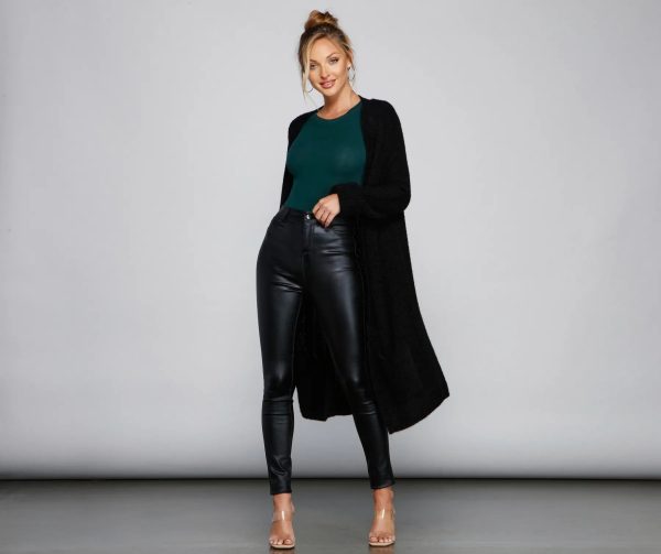 So Cozy Fuzzy Knit Cardigan - Image 2