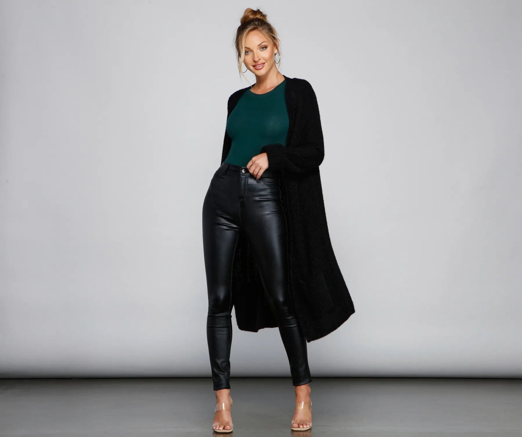 So Cozy Fuzzy Knit Cardigan - Image 2