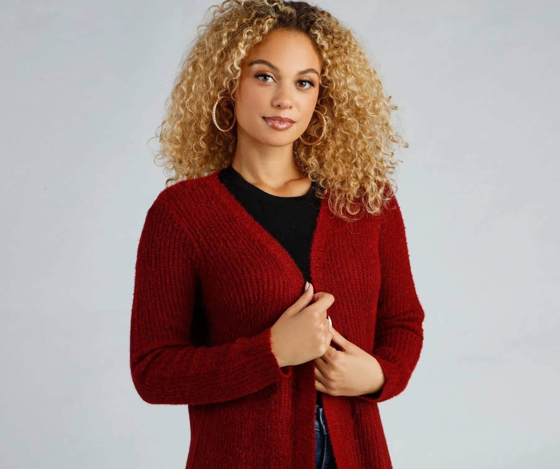 So Cozy Fuzzy Knit Cardigan - Image 11
