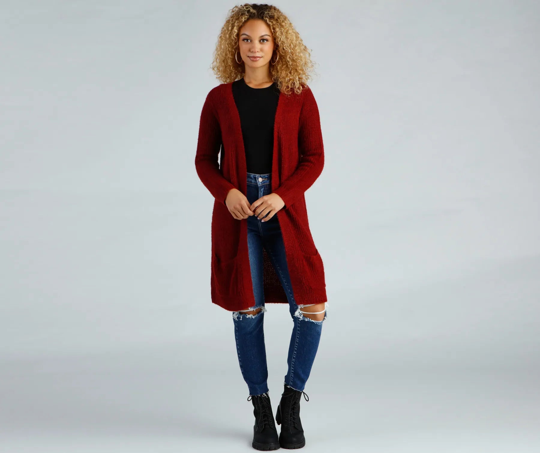 So Cozy Fuzzy Knit Cardigan - Image 12