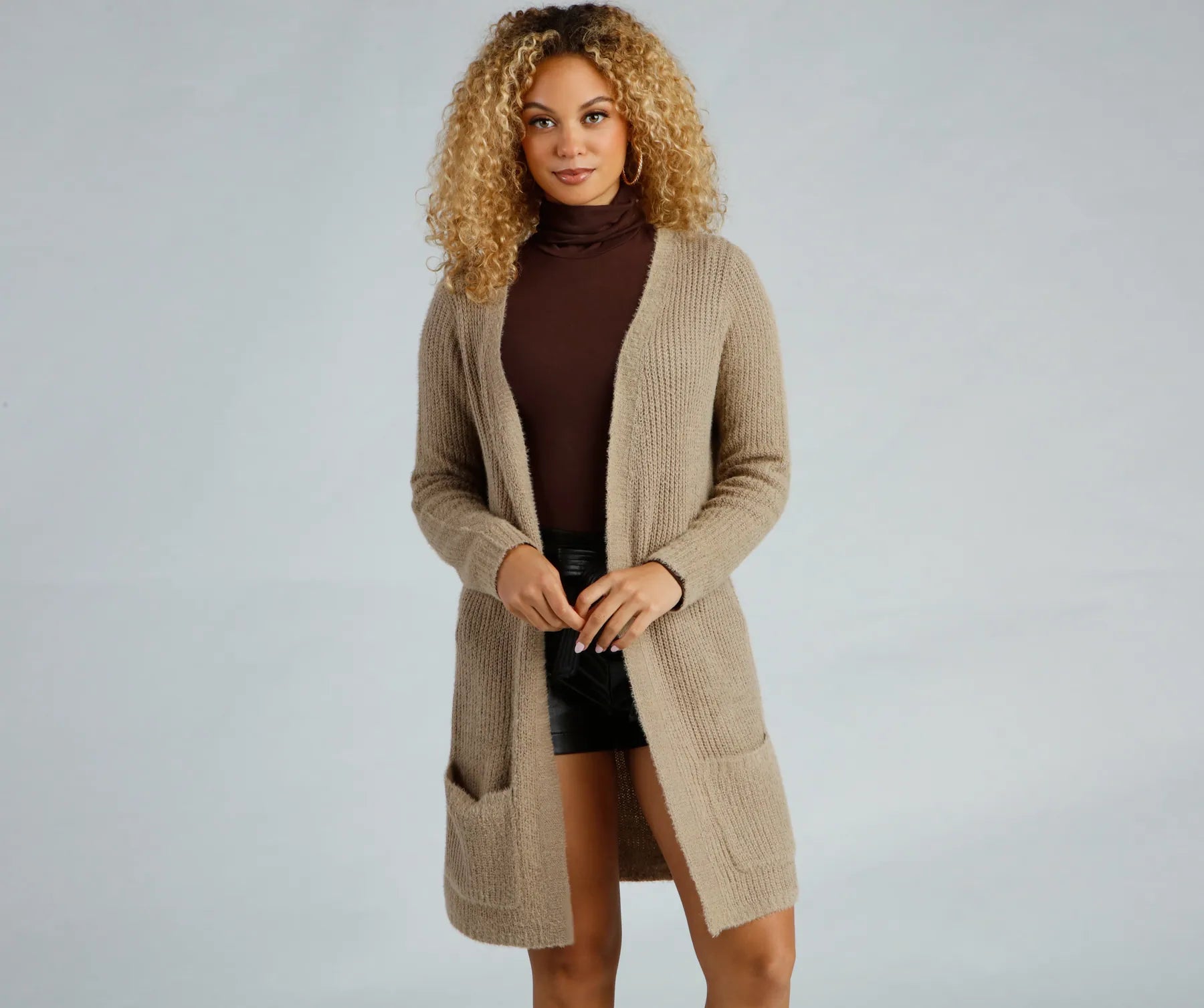 So Cozy Fuzzy Knit Cardigan - Image 5