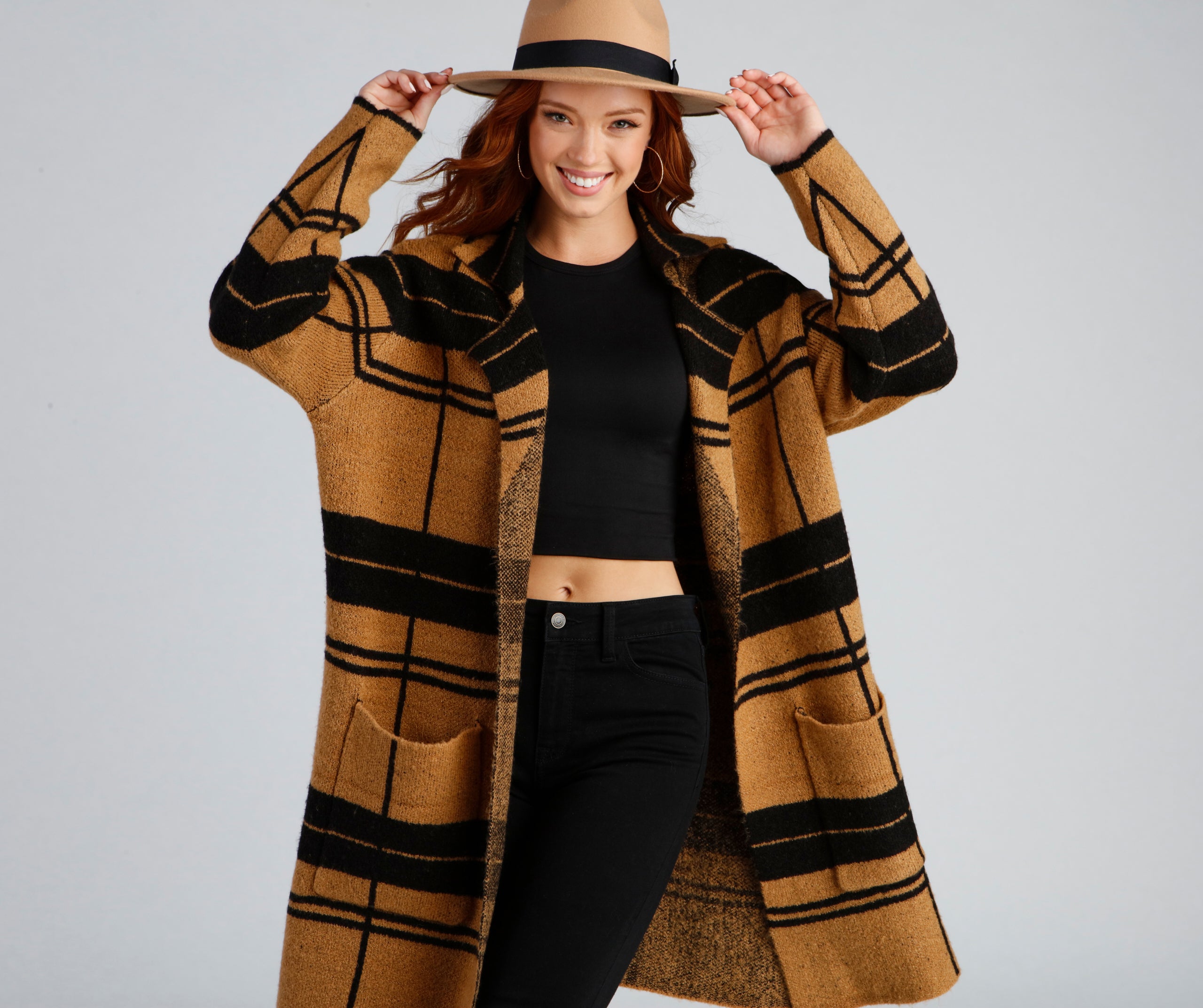 Comfort Zone Plaid Collared Duster - Image 3
