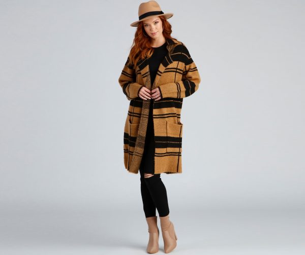 Comfort Zone Plaid Collared Duster - Image 4