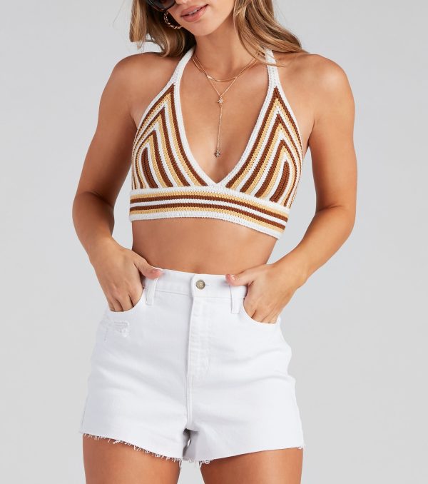 Sassy Stripes Knit Halter Top - Image 3