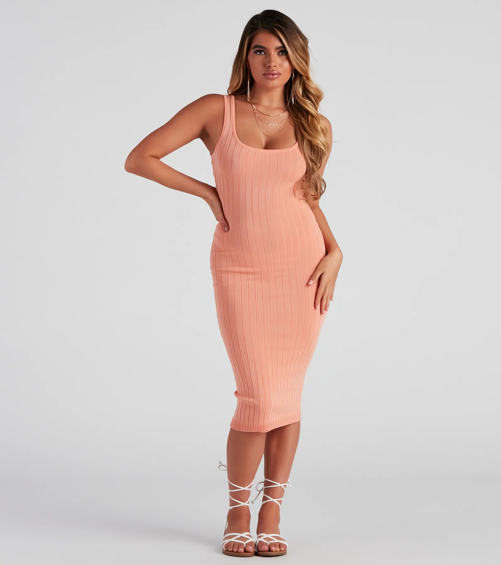 Taking the Plunge Scoop Neck Midi Dress - Image 25