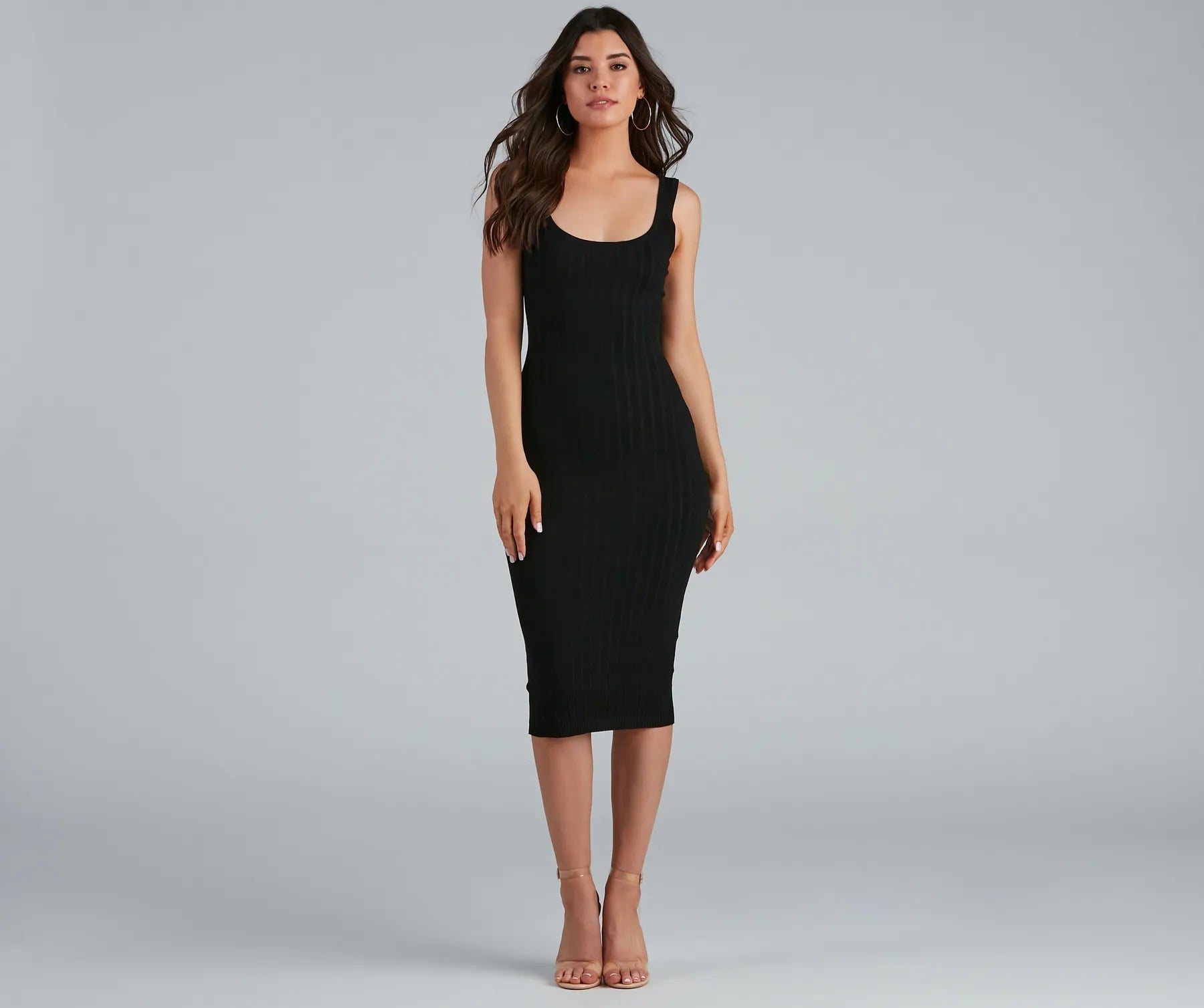 Taking the Plunge Scoop Neck Midi Dress - Image 39