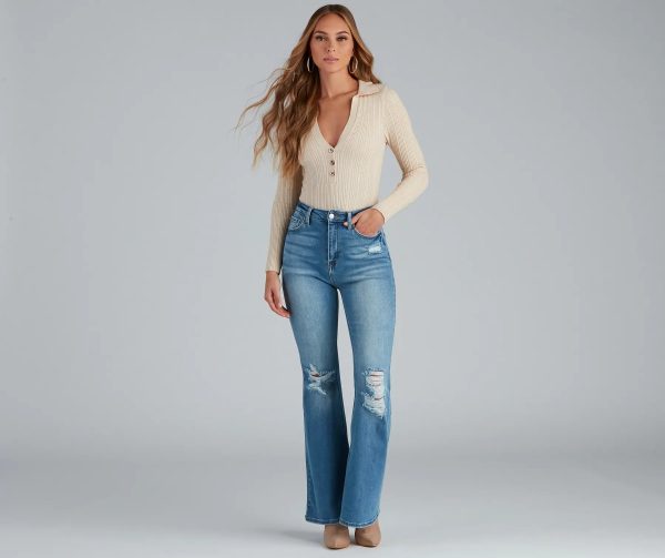 Preppy Affair Henley Long Sleeve Bodysuit - Image 10