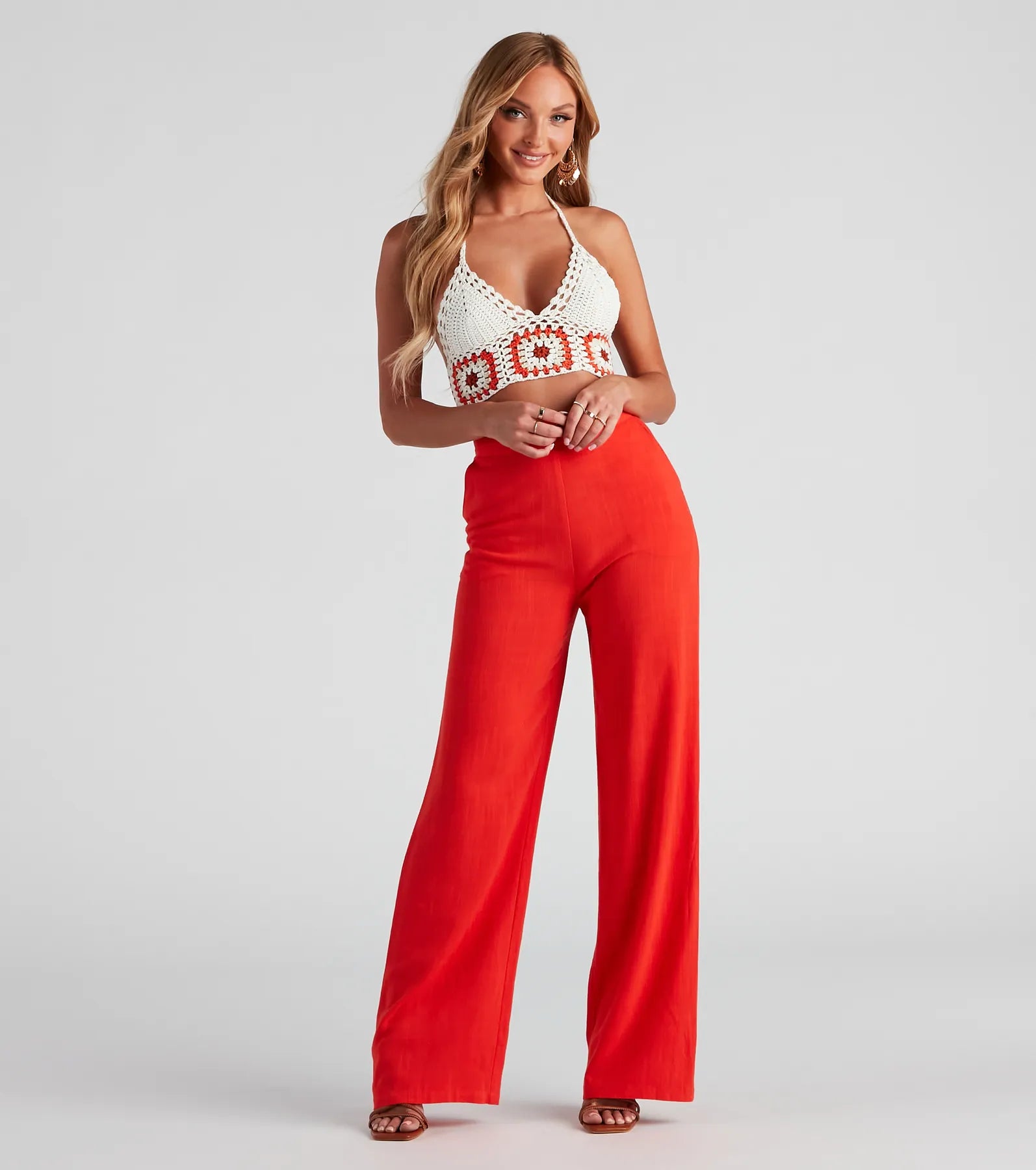 Sway To The Beat Crochet Halter Top - Image 3