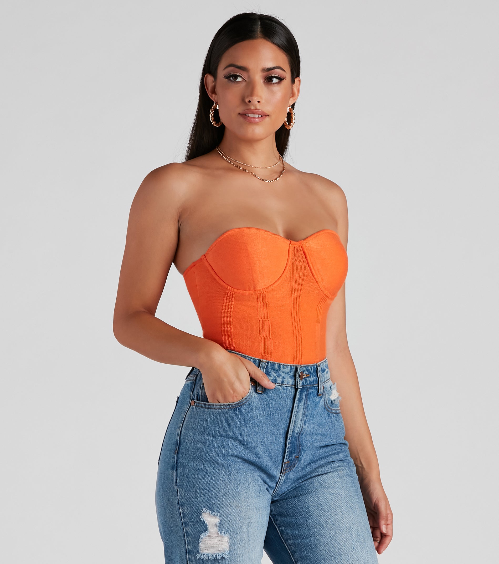 Sweet Spot Sweater Knit Bustier - Image 5