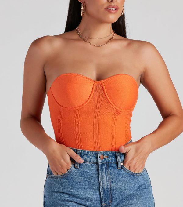 Sweet Spot Sweater Knit Bustier - Image 7