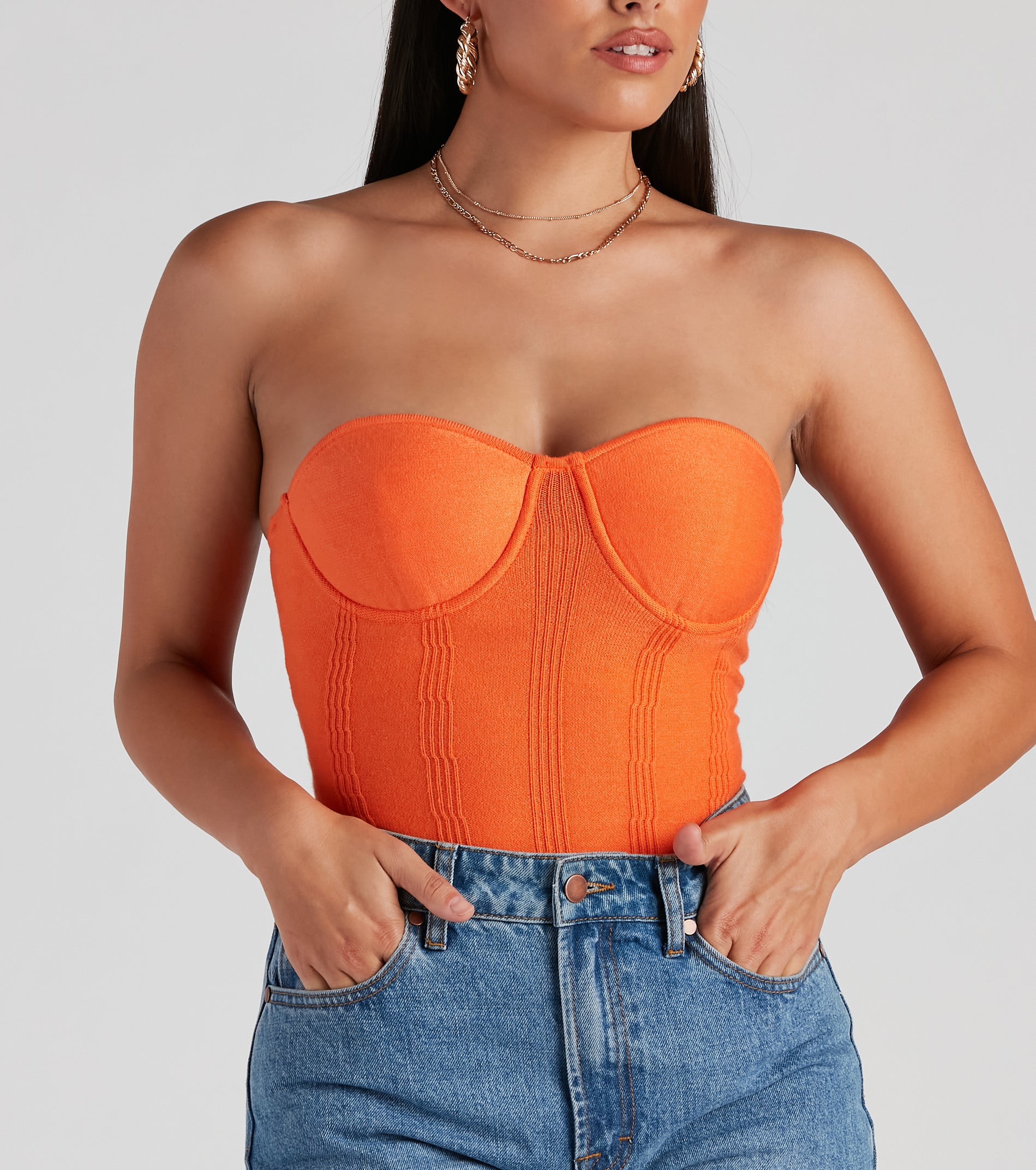 Sweet Spot Sweater Knit Bustier - Image 7