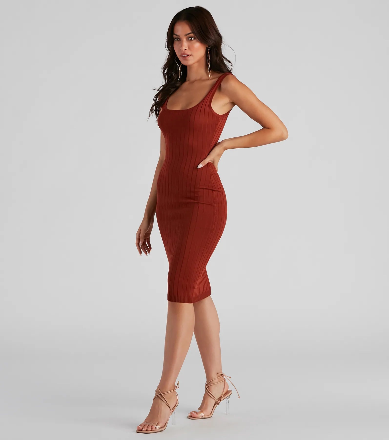 Taking the Plunge Scoop Neck Midi Dress - Image 55
