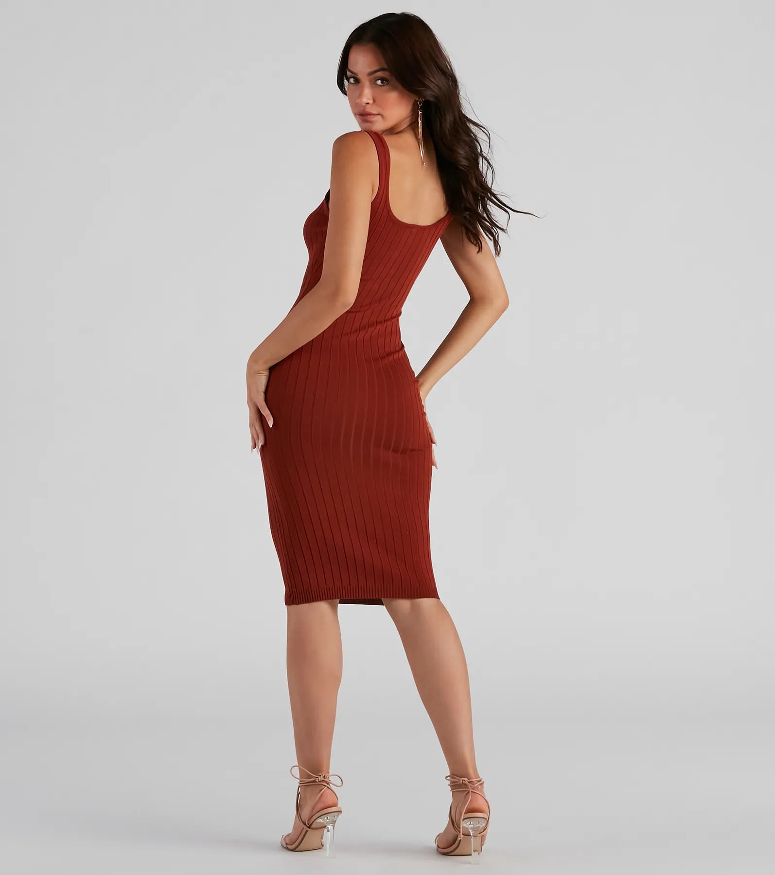 Taking the Plunge Scoop Neck Midi Dress - Image 56