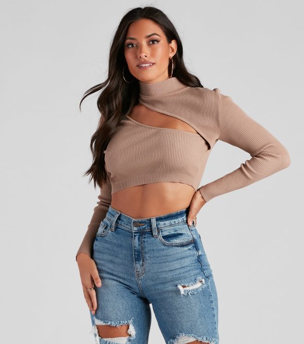Bold Beauty Ribbed Cutout Crop Top - Image 9