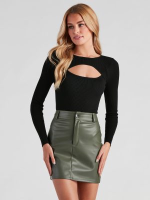 High Agenda Sweater Knit Bodysuit