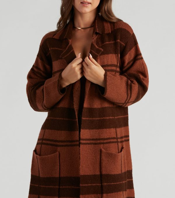 Comfort Zone Plaid Collared Duster - Image 12