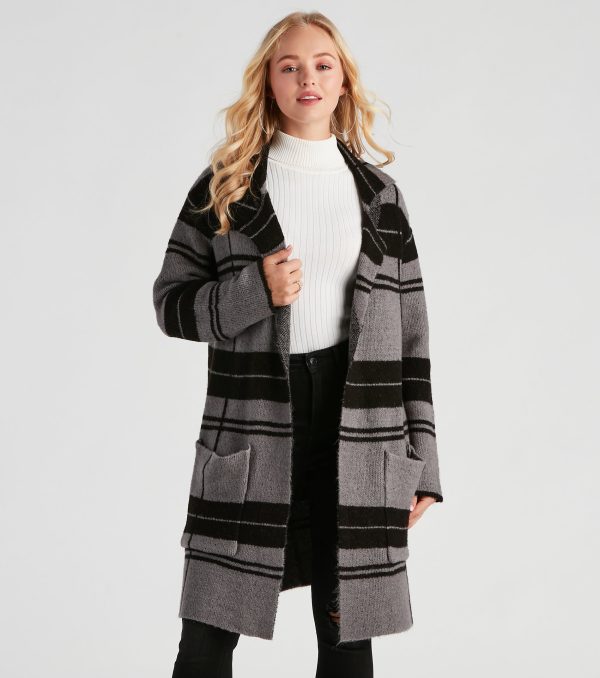 Comfort Zone Plaid Collared Duster - Image 5