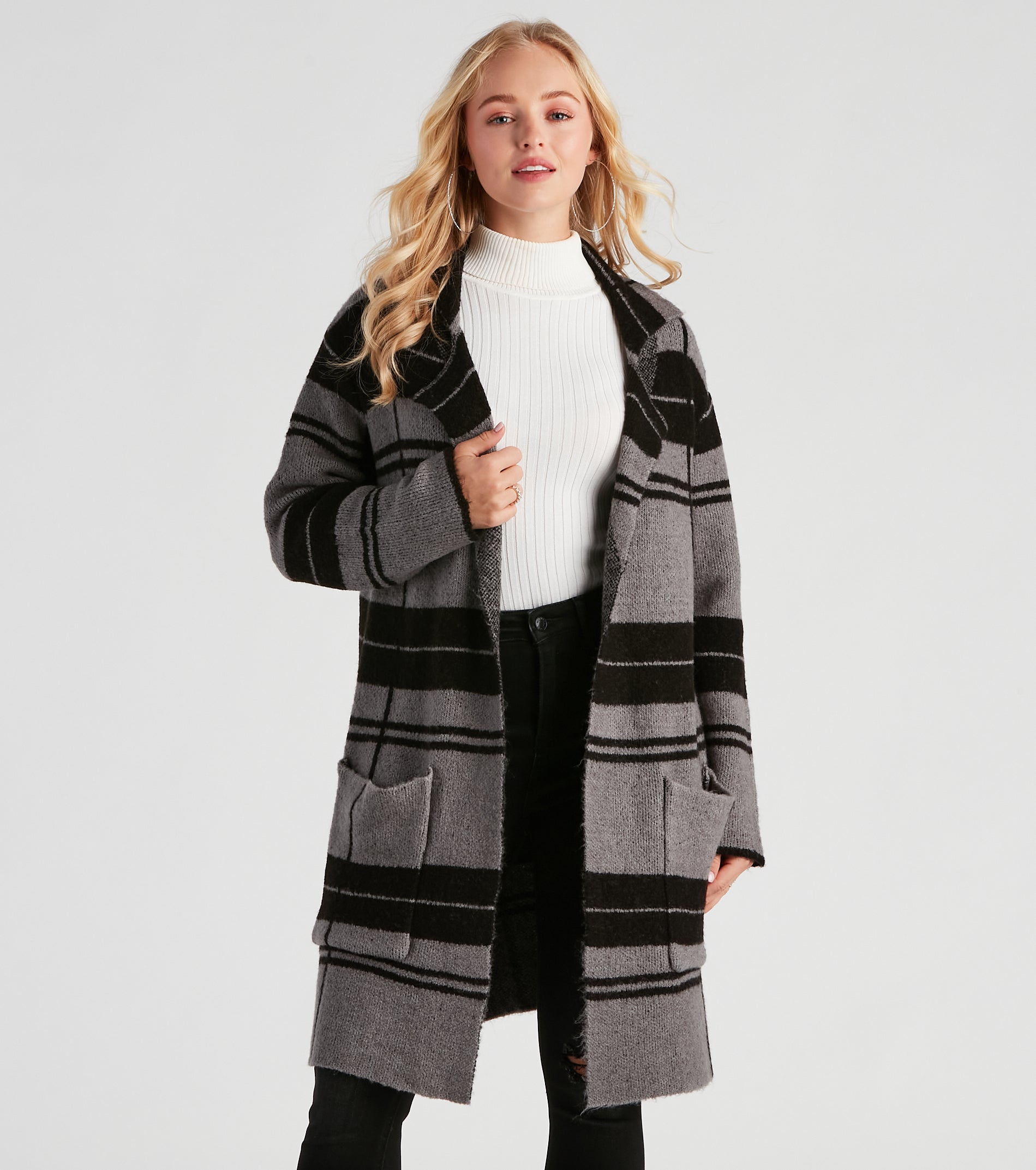 Comfort Zone Plaid Collared Duster - Image 5
