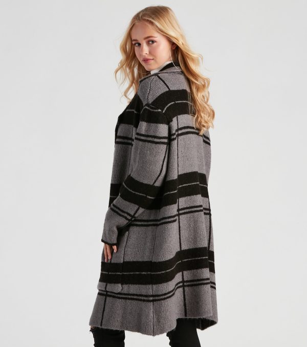 Comfort Zone Plaid Collared Duster - Image 6