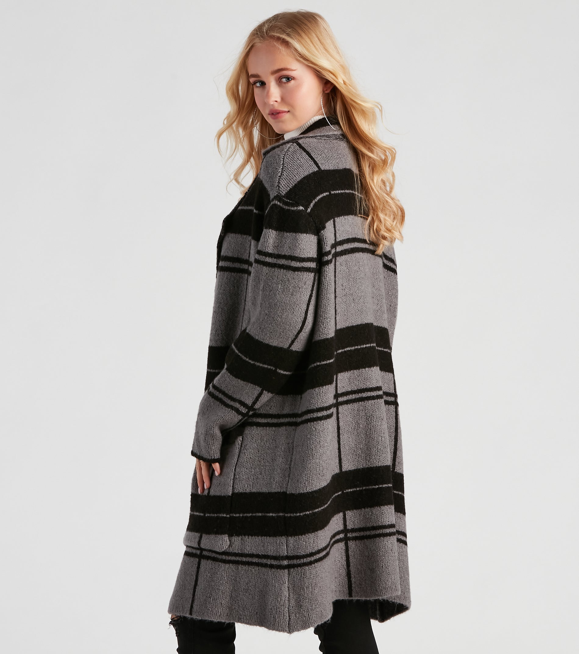 Comfort Zone Plaid Collared Duster - Image 6