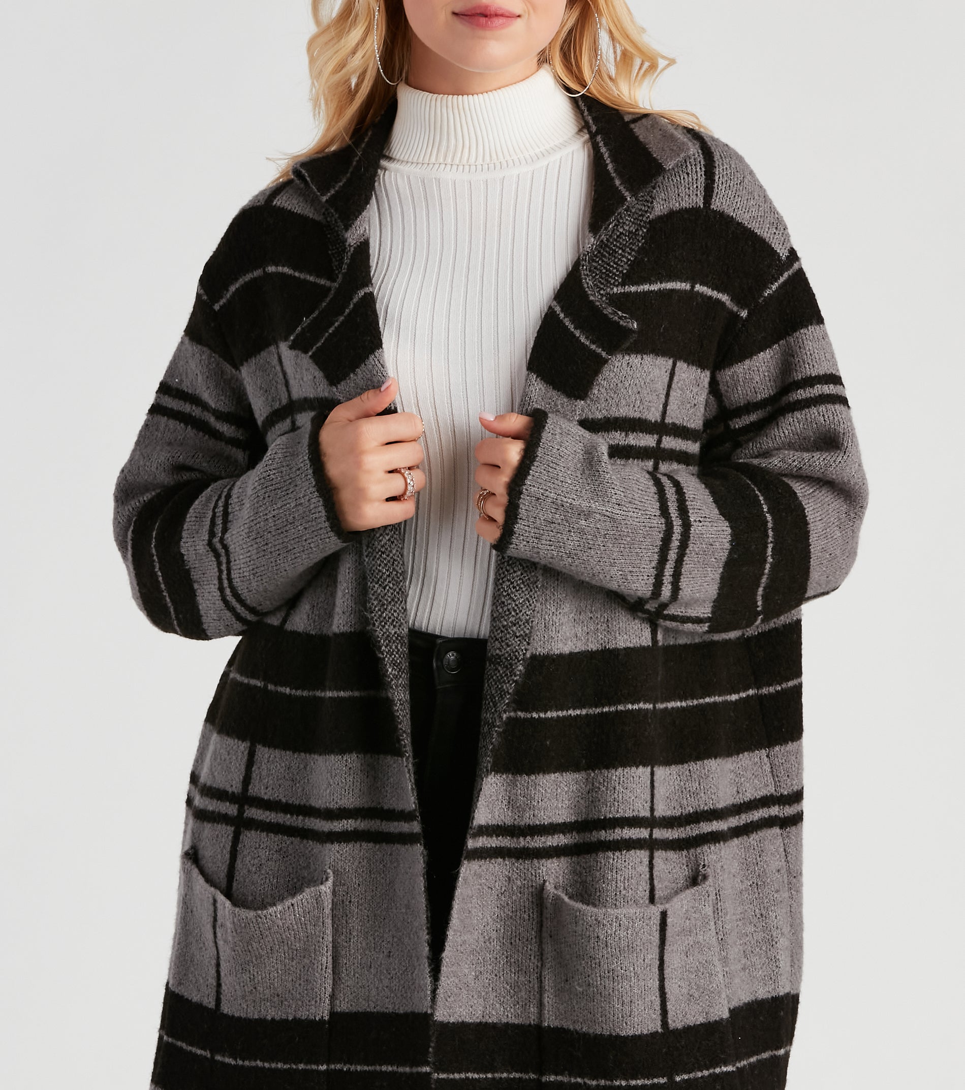 Comfort Zone Plaid Collared Duster - Image 8