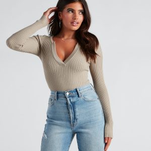 Confident Chick V-Neck Bodysuit