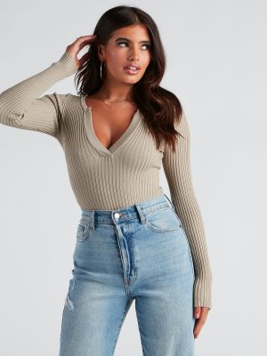 Confident Chick V-Neck Bodysuit