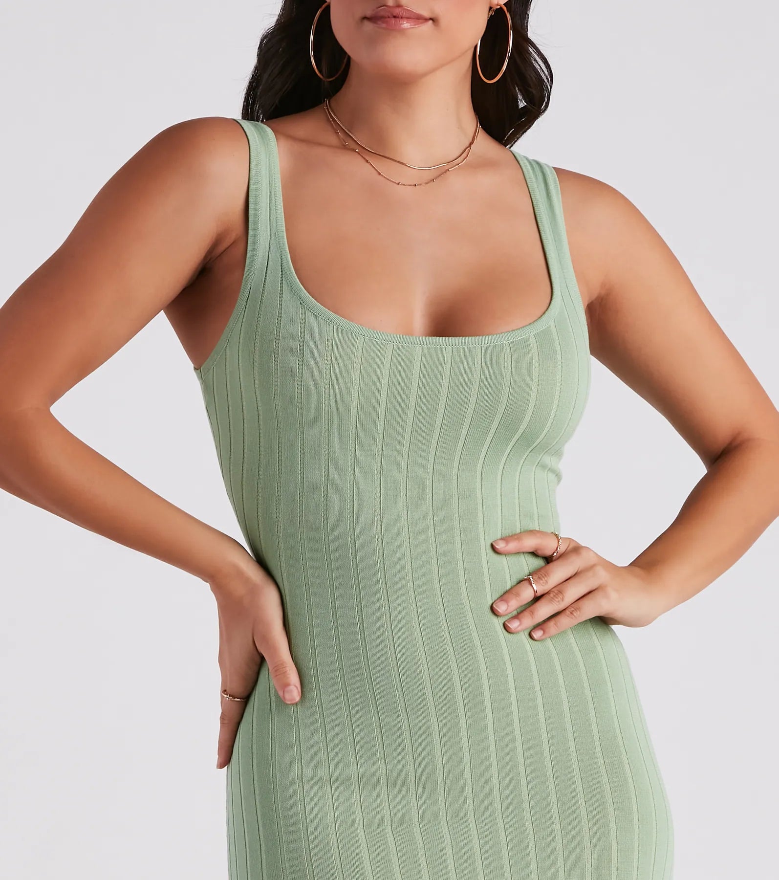 Taking the Plunge Scoop Neck Midi Dress - Image 60