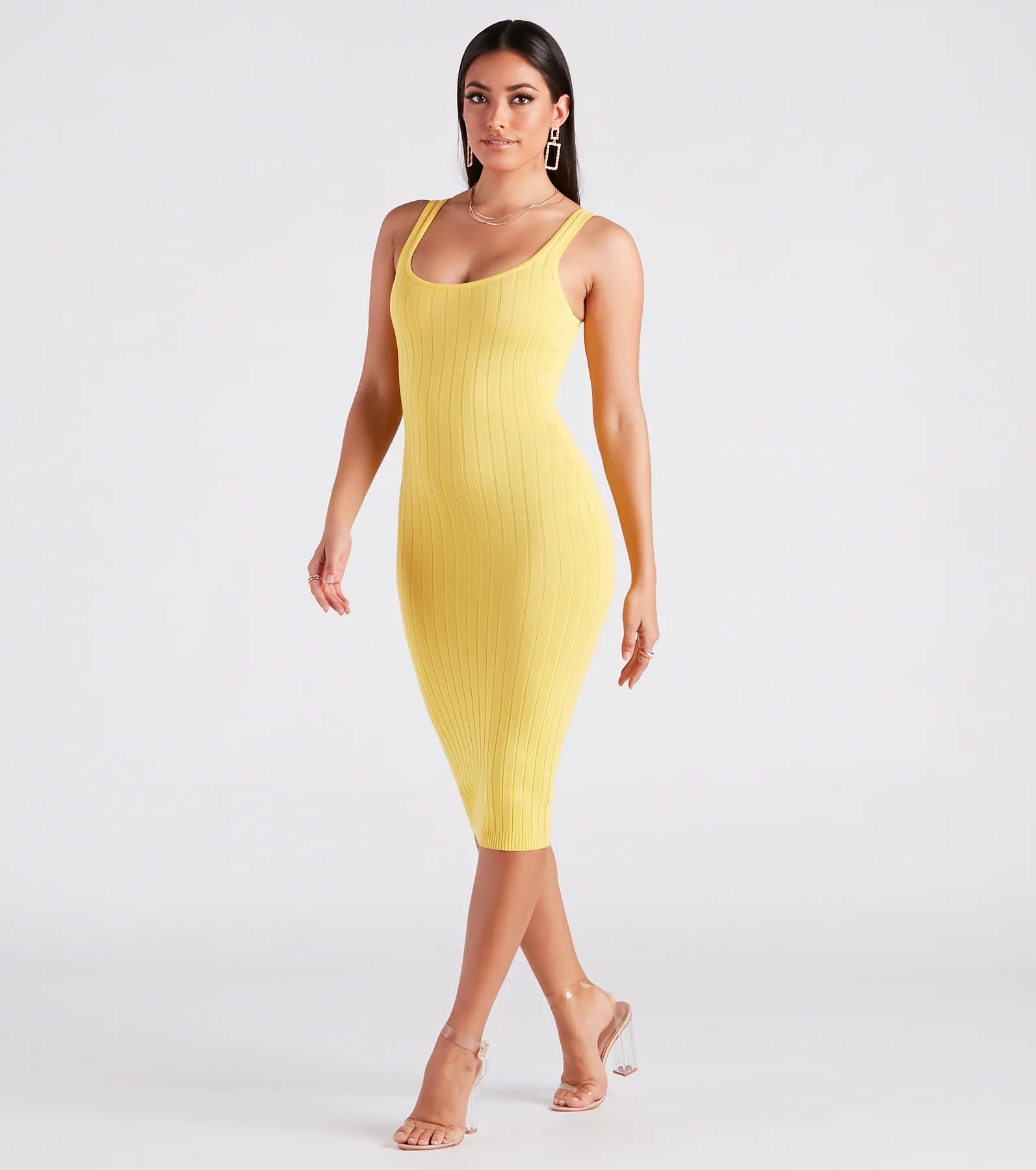 Taking the Plunge Scoop Neck Midi Dress - Image 83