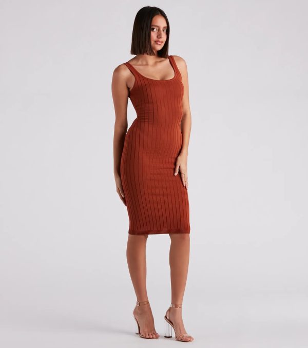 Taking the Plunge Scoop Neck Midi Dress - Image 79