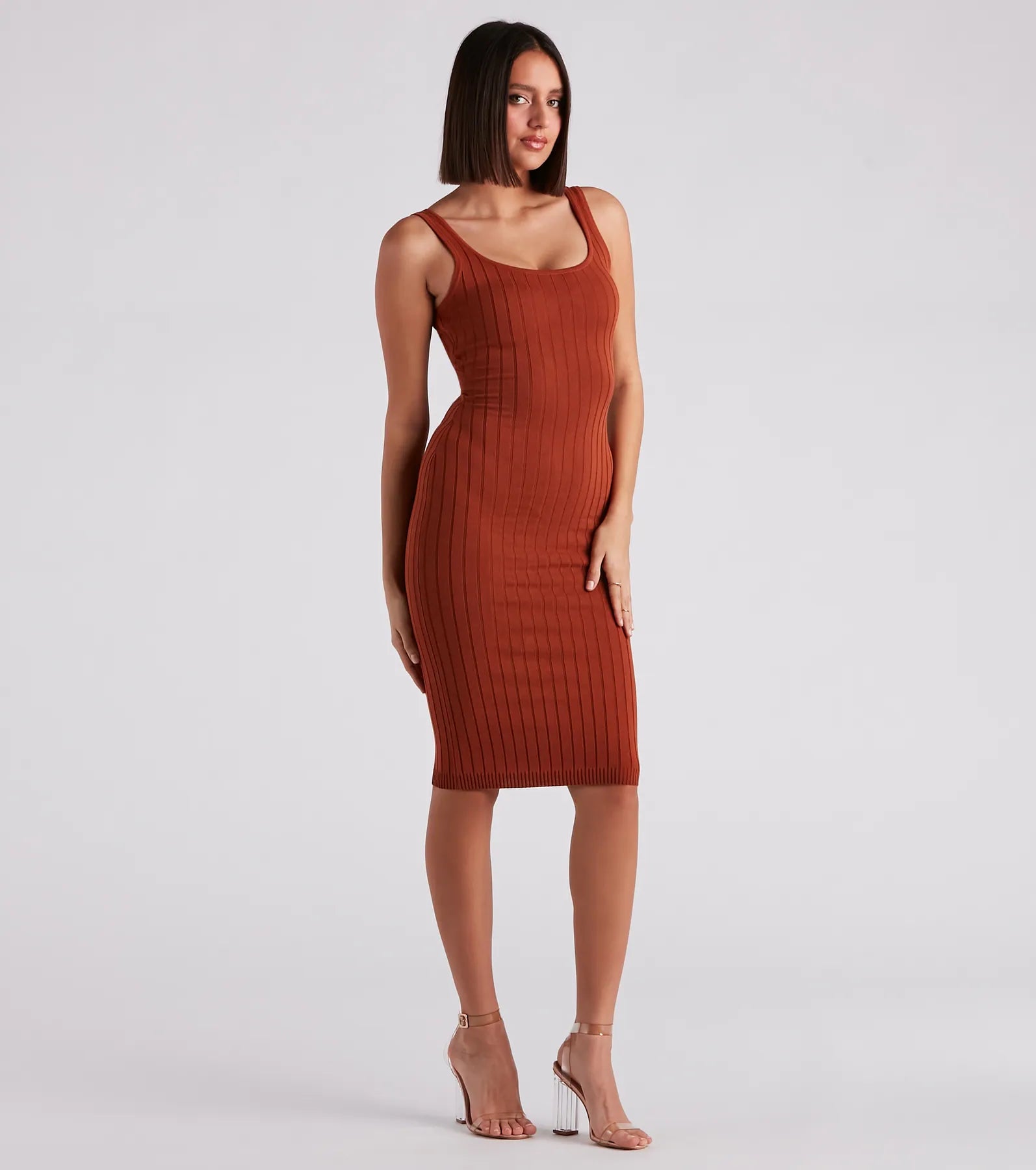 Taking the Plunge Scoop Neck Midi Dress - Image 79