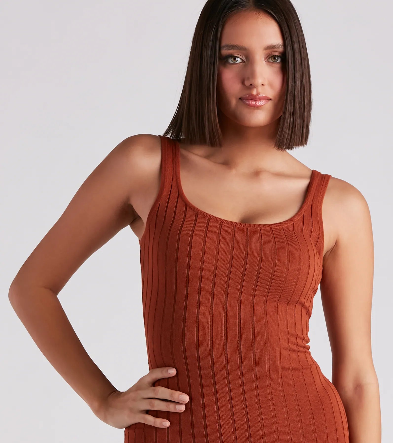 Taking the Plunge Scoop Neck Midi Dress - Image 80