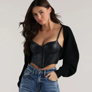 Sweet And Cozy Oversized Knit Sweater Bolero