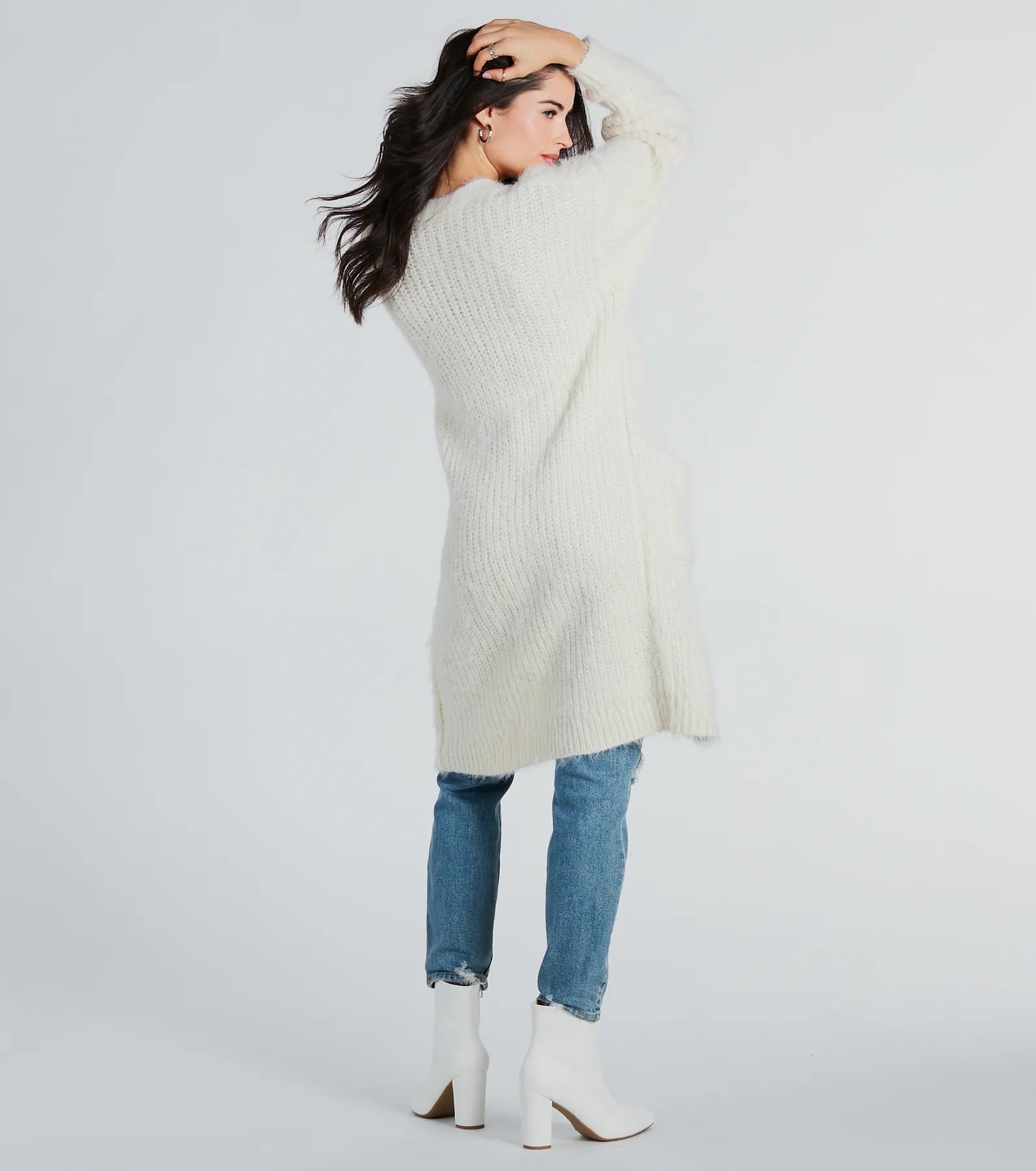 Cozy Touch Eyelash Knit Duster Cardigan - Image 2