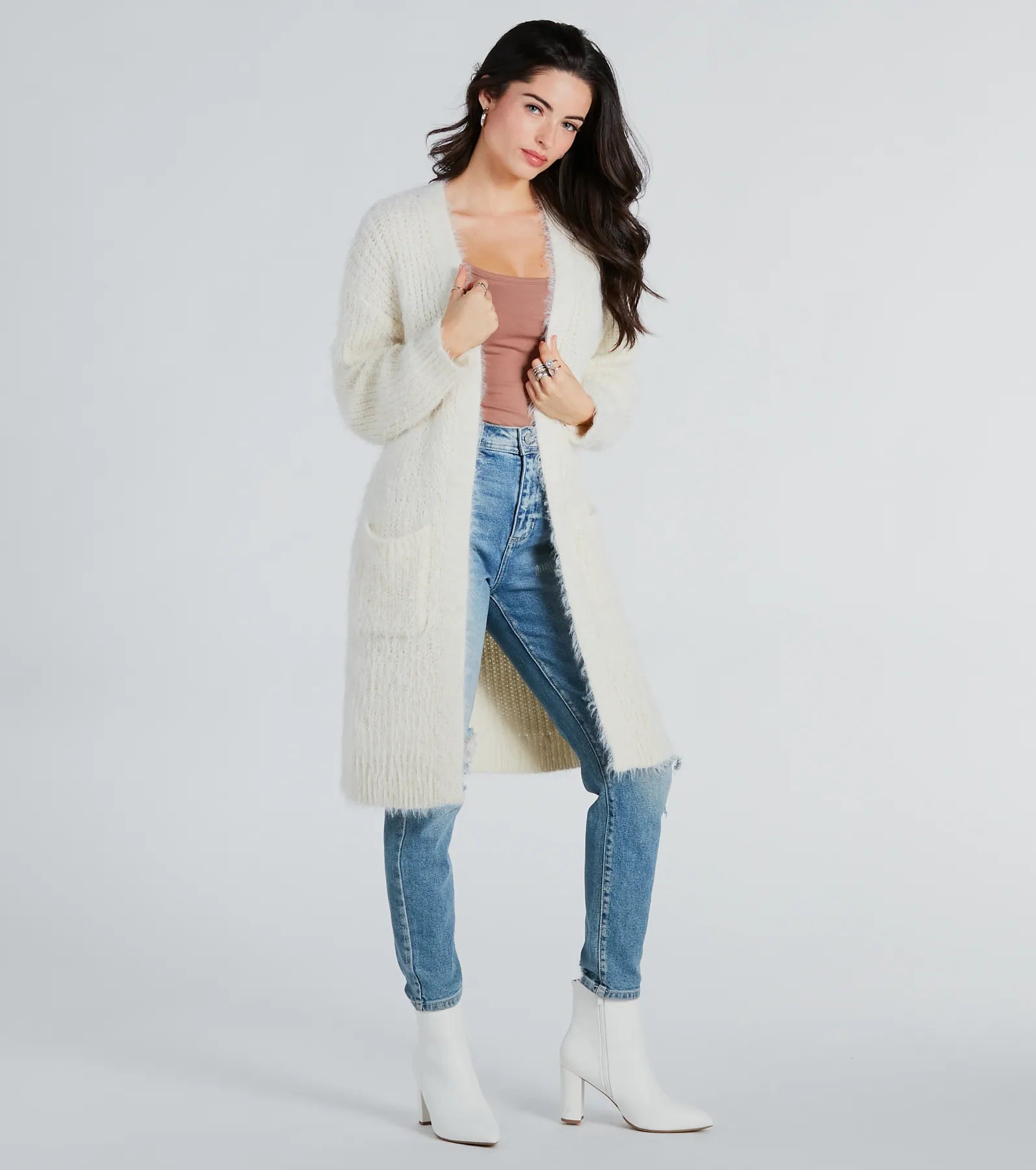 Cozy Touch Eyelash Knit Duster Cardigan - Image 3