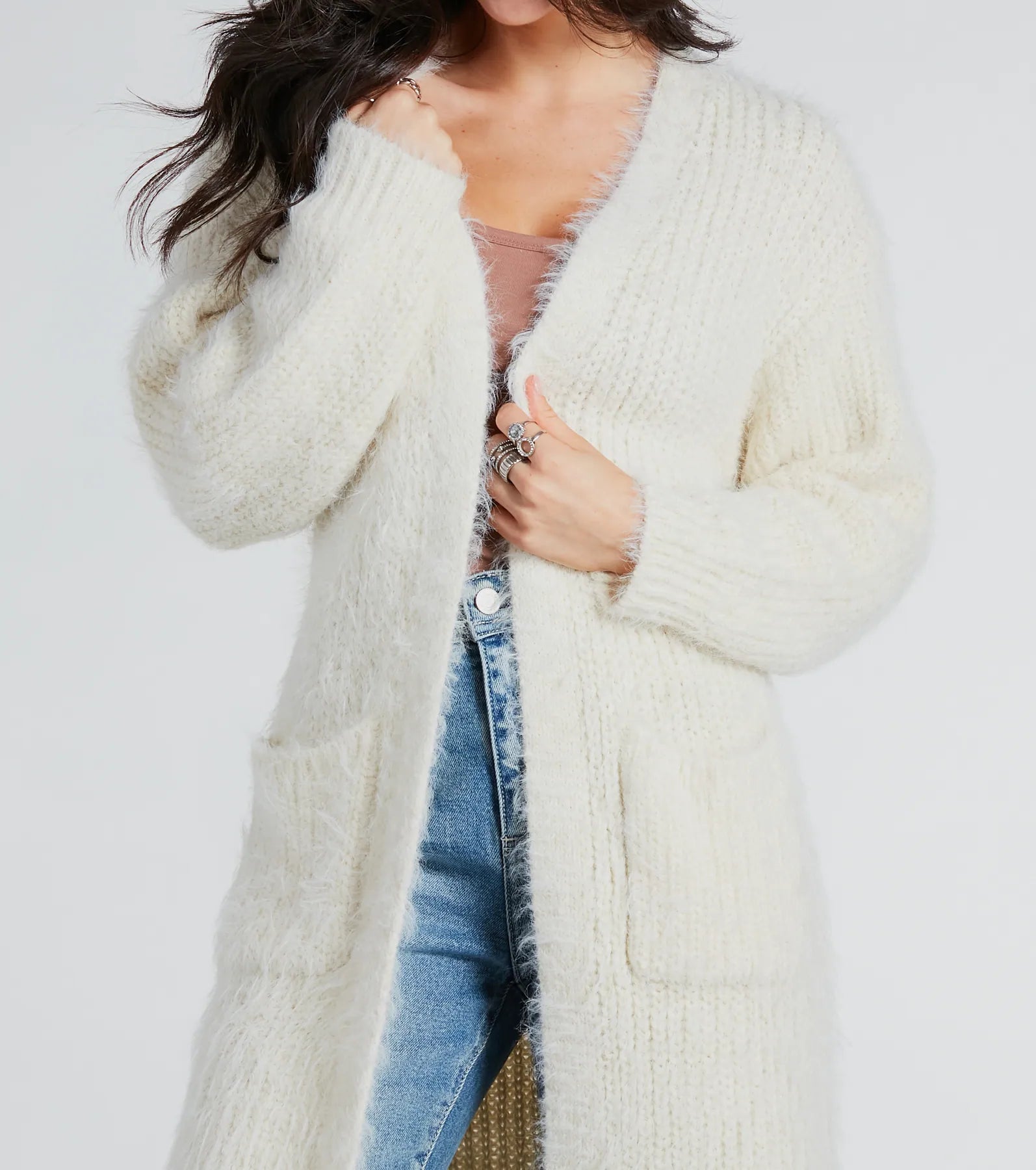 Cozy Touch Eyelash Knit Duster Cardigan - Image 4