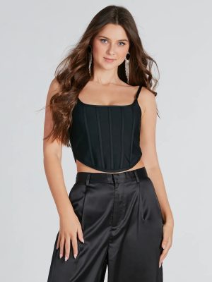 Pour It Up Bandage Knit Corset Top