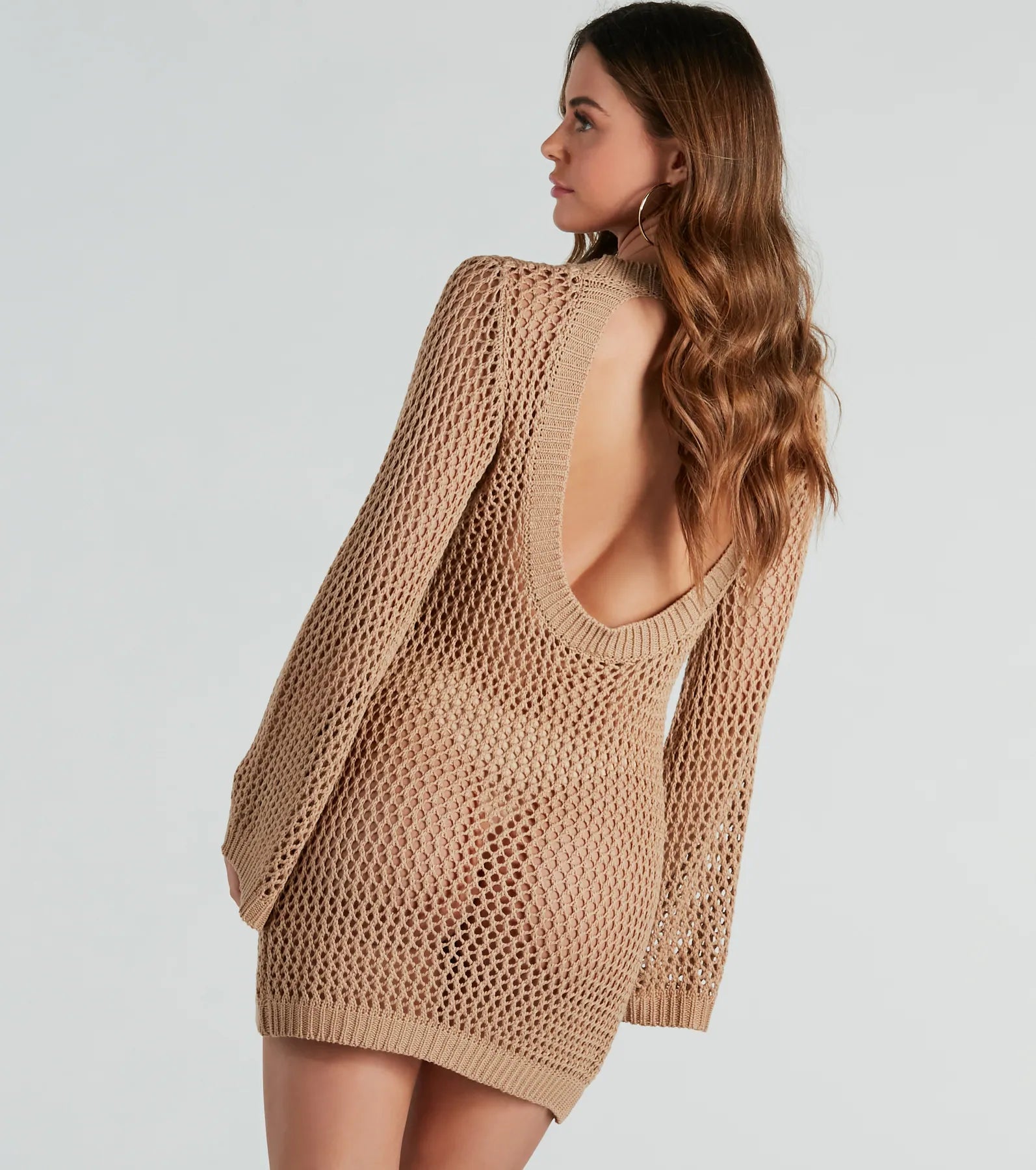 Take Me Away Crochet Tunic Sweater - Image 2