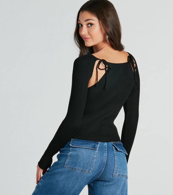 Cozy Allure Cutout Sweater Top - Image 2
