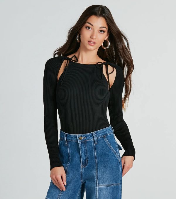 Cozy Allure Cutout Sweater Top - Image 3