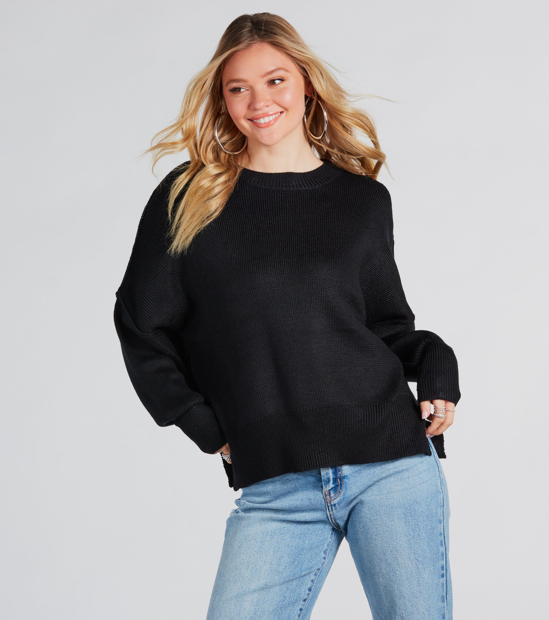 Good Vibes Oversized Pullover Sweater - Image 5