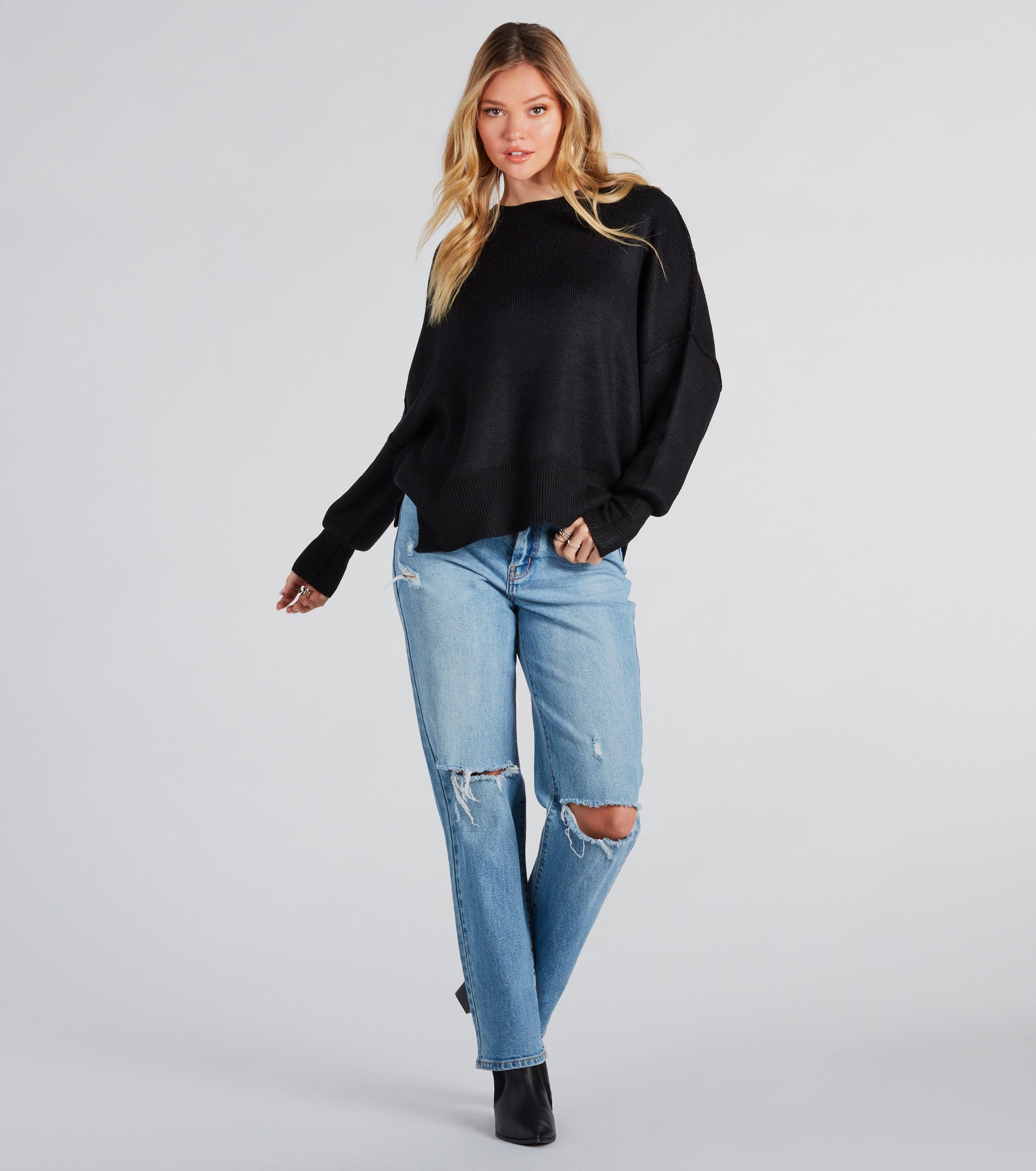 Good Vibes Oversized Pullover Sweater - Image 8