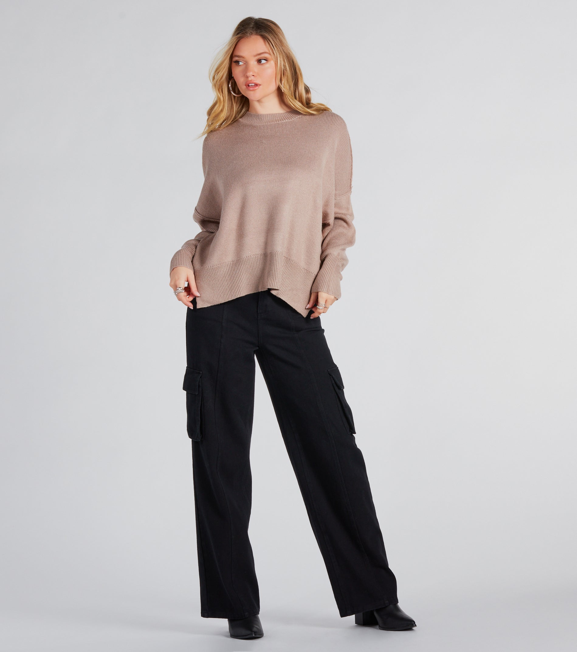 Good Vibes Oversized Pullover Sweater - Image 3